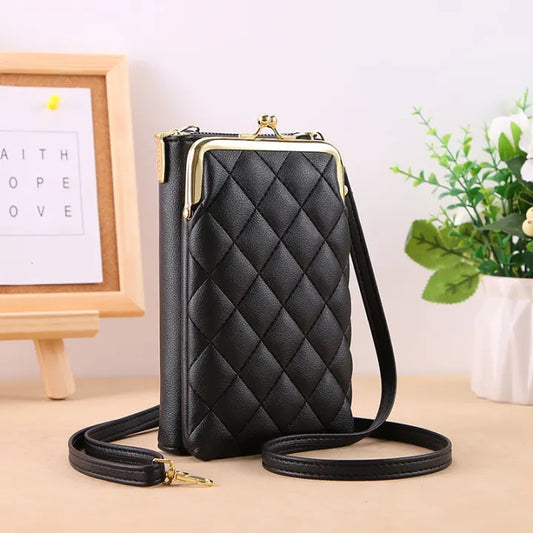 Luxury Women Small Crossbody Leather Clutch Pouch