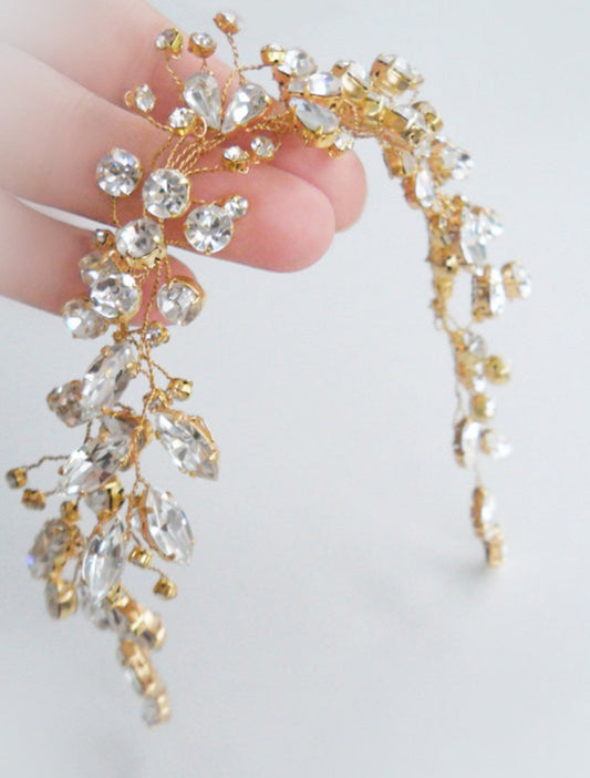 Gold & Silver Crystal Hair Vine